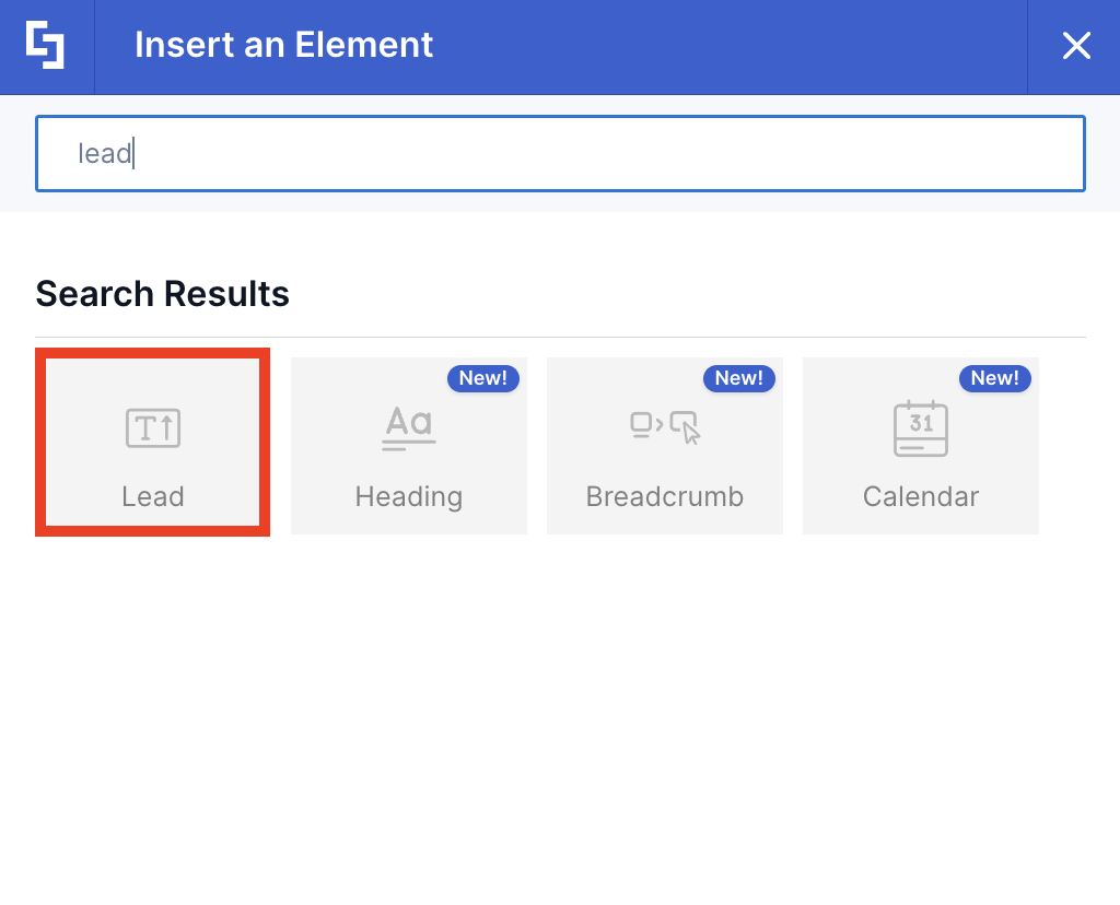 Lead Design Element
