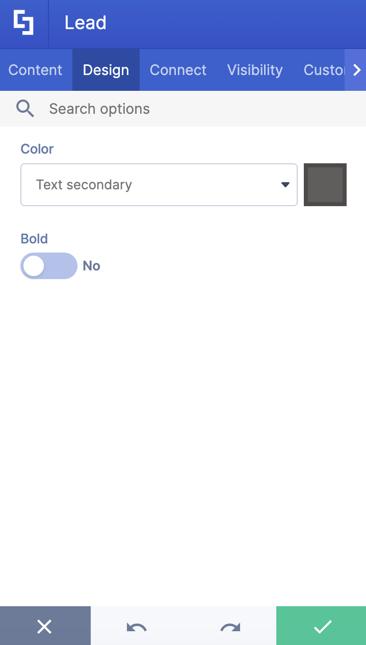 Design tab
