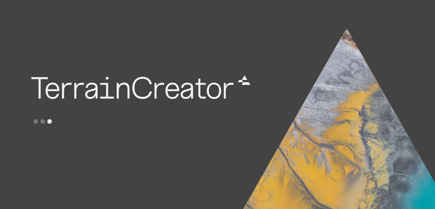 Terrain Creator desktop app loading page