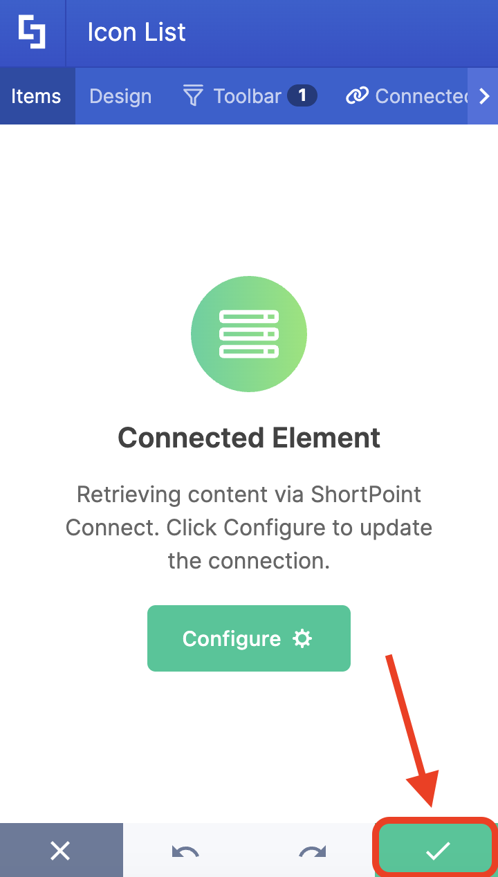 green check mark