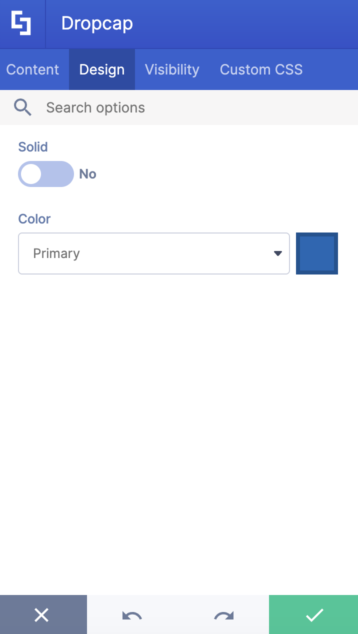 Design tab
