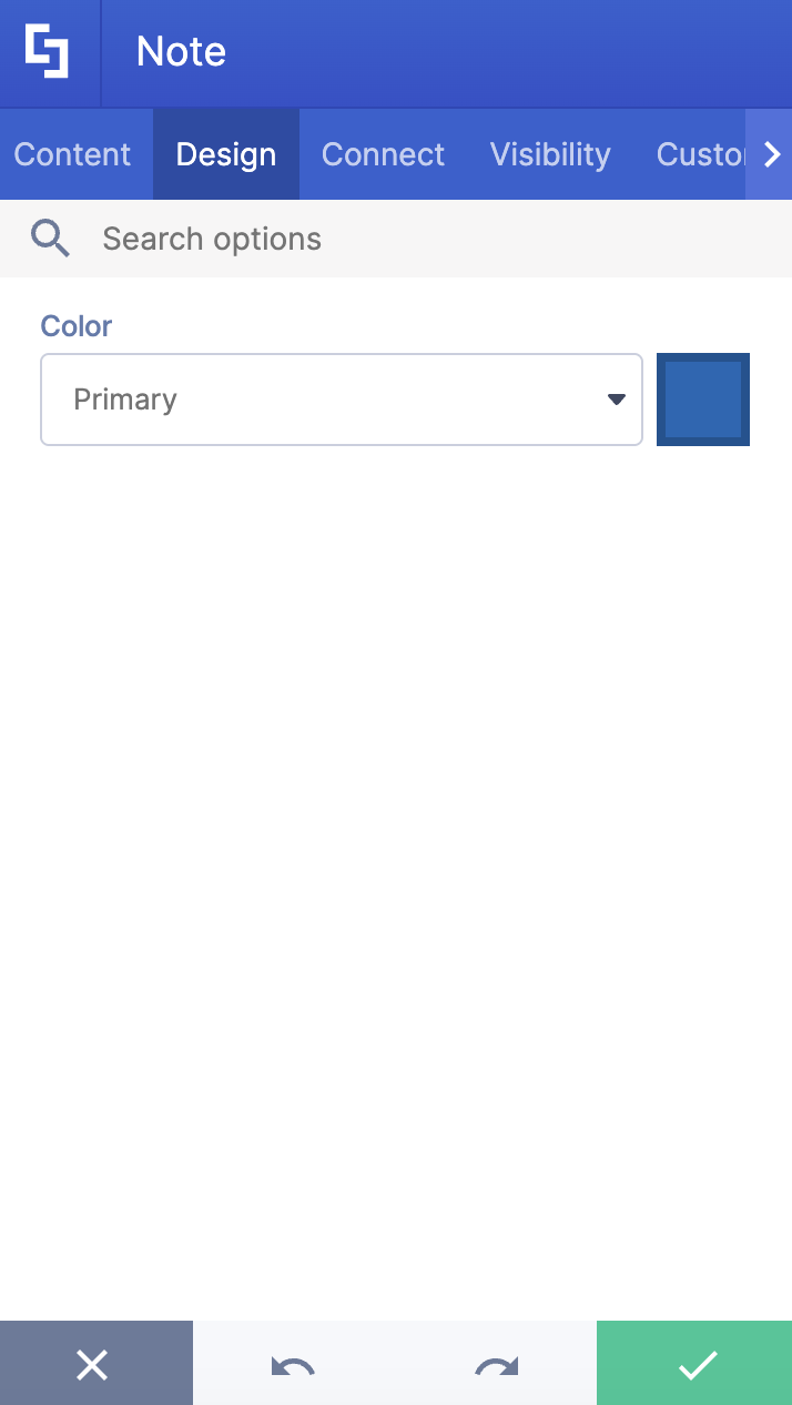 design tab