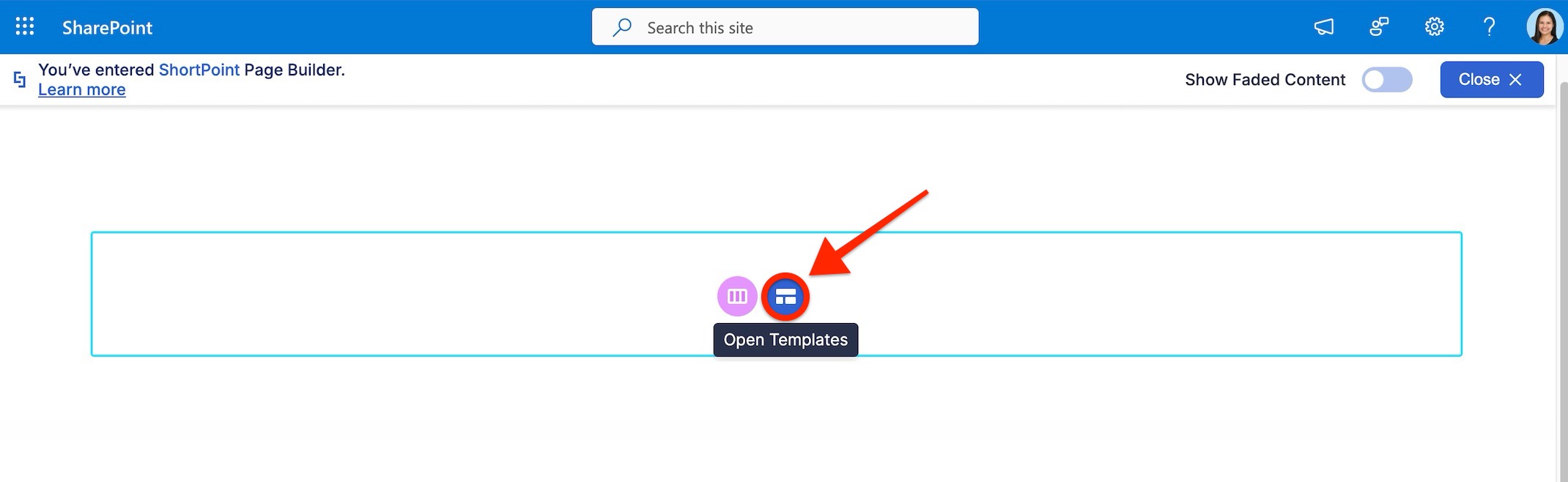 Launch the Templates Library