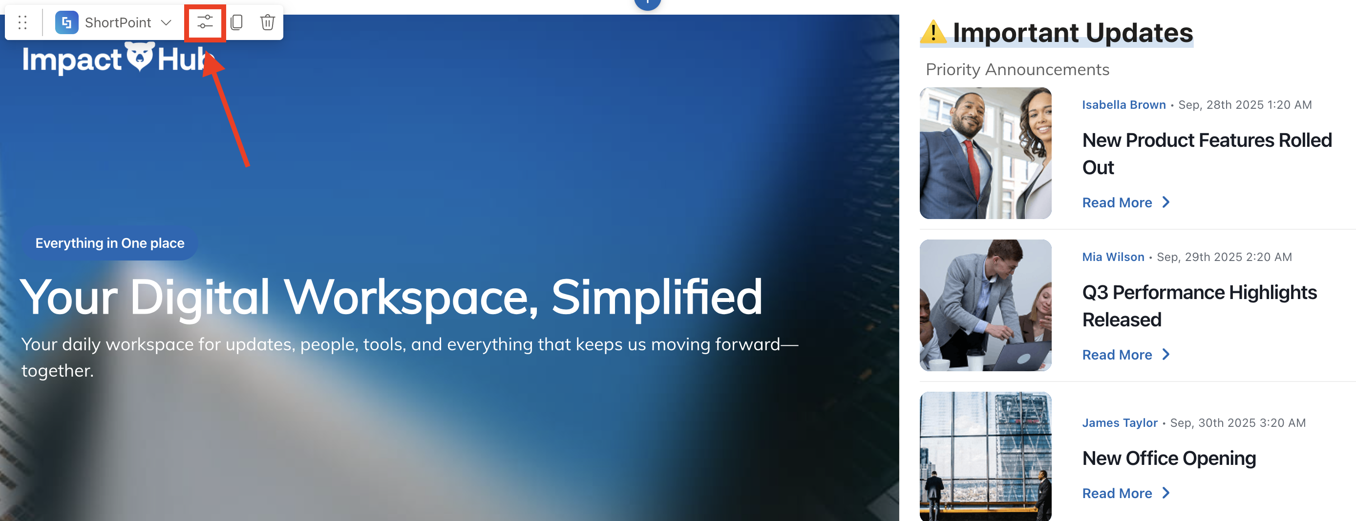 Edit properties icon