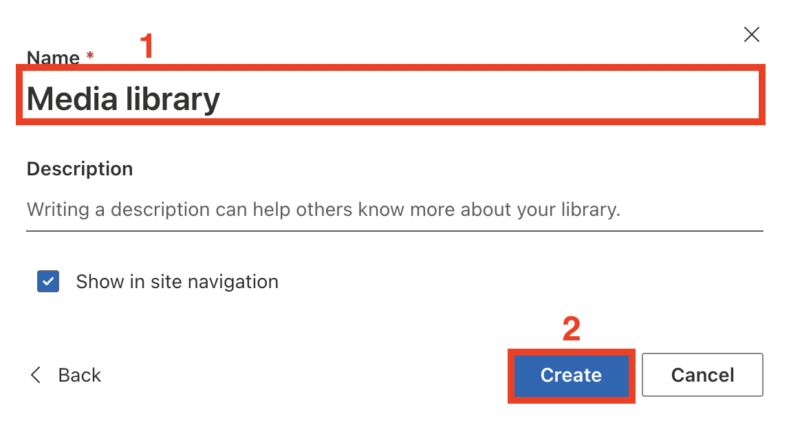 name media library