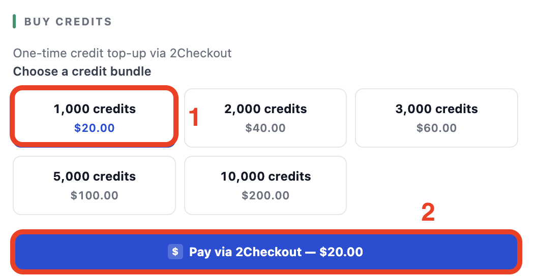 buy AI credits
