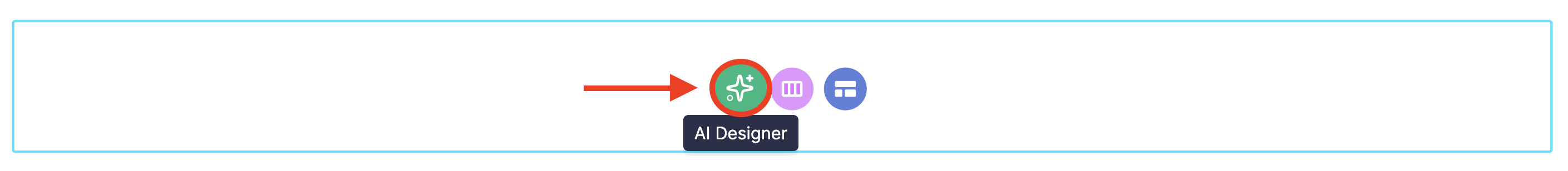 Selecting the green AI Designer icon to launch the tool in how to use the ShortPoint AI Designer