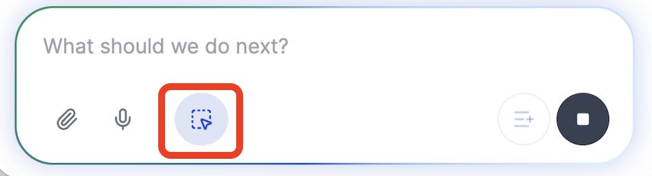 Selecting the page element selector icon within how to use the ShortPoint AI Designer