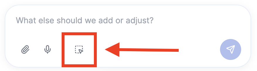 Clicking the edit tool to start modifying a page element