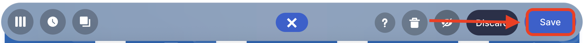 Saving layout configuration to confirm changes