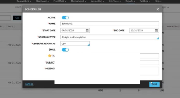 Figure 4: Scheduler dialog with correct settings
Figure 4: Scheduler dialog with correct settings