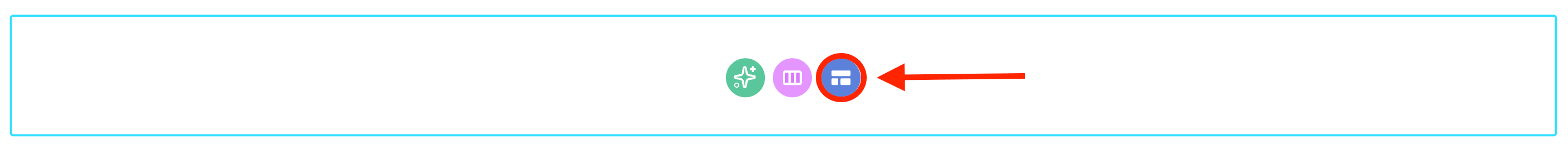 Selecting the Add a Template icon inside the page builder workspace