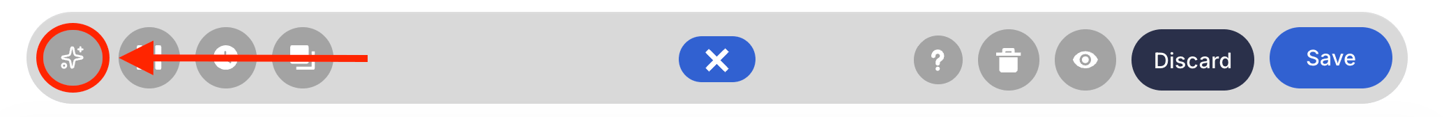 Launching the AI Designer panel from the floating action bar in Page Builder