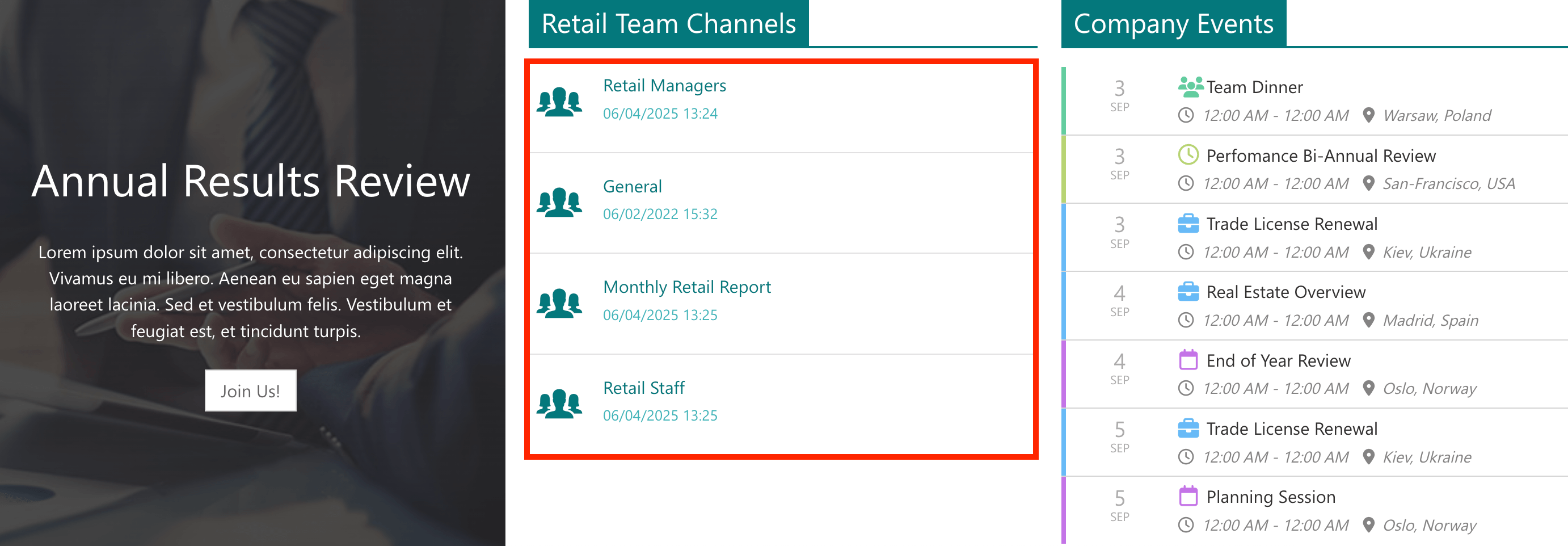 Displaying all channels of a specific team on a SharePoint page using ShortPoint