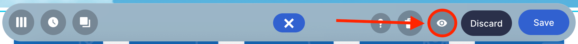 Selecting the live preview eye icon to review the interactive global time clocks