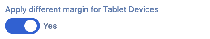 Alt="Apply different margin for tablet devices"