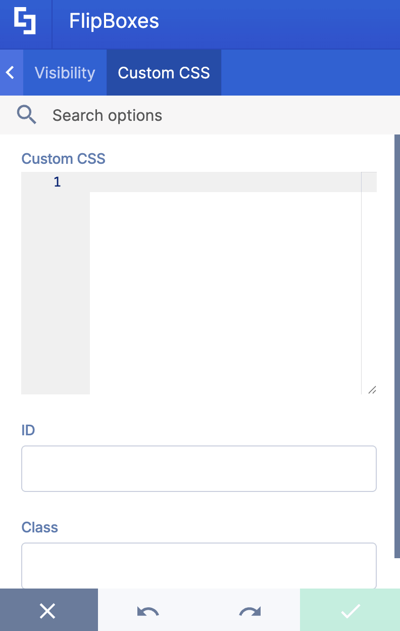 Adding custom codes to further customize the design element