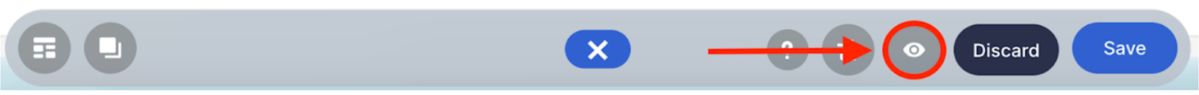 Clicking the eye icon to preview the configured toggle control in real-time