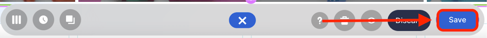 Clicking the Save button to commit all structural changes to the page layout