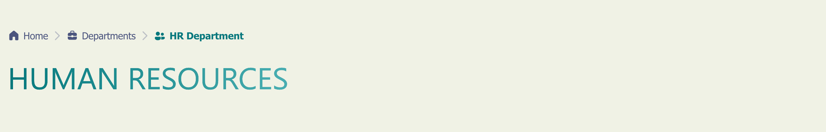 Showing a clean inline design for the breadcrumb design element