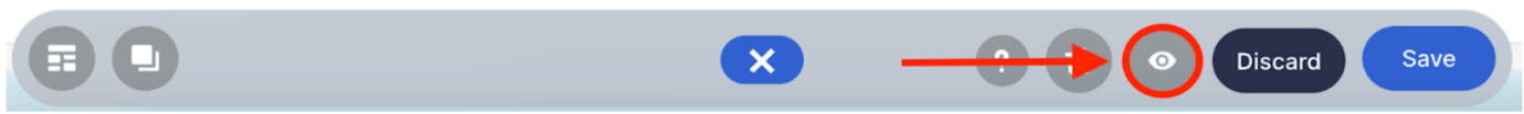 Clicking the eye icon to preview online text formatting changes in real time