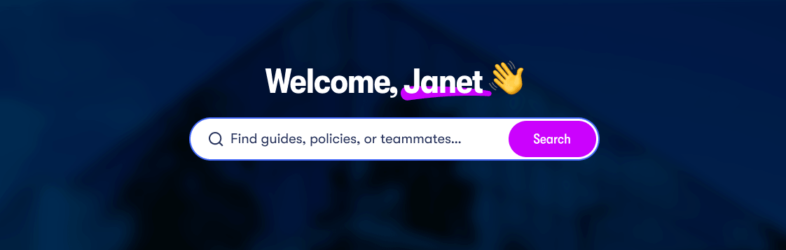 Preview of the customized welcome banner using the Highlighted Text Design Element in SharePoint