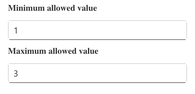 Setting the minimum and maximum allowed values for the custom SharePoint ranking column