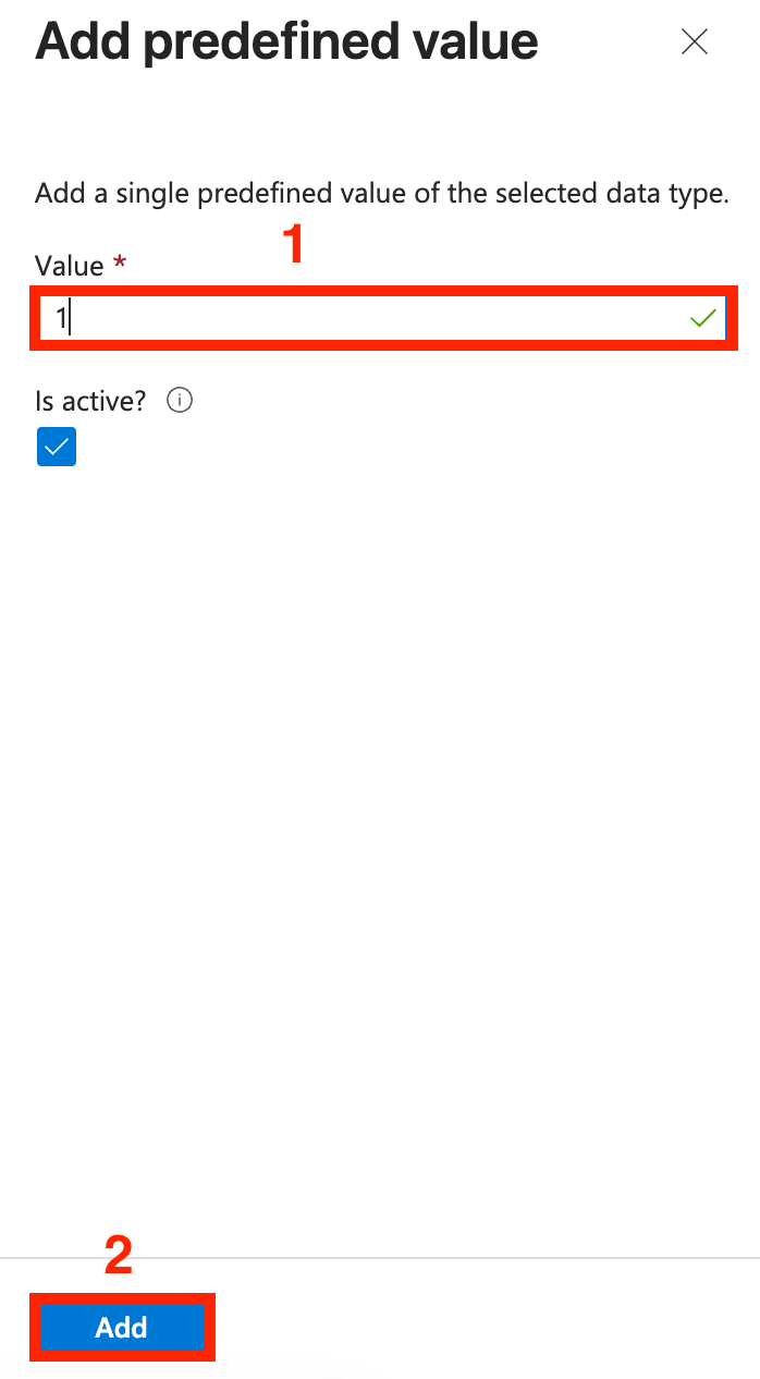 Inputting the number one as a predefined ranking value