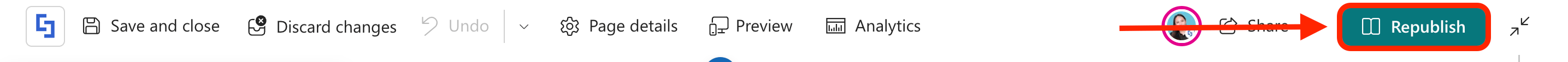 Clicking the Republish button to make the modified search scope active on SharePoint