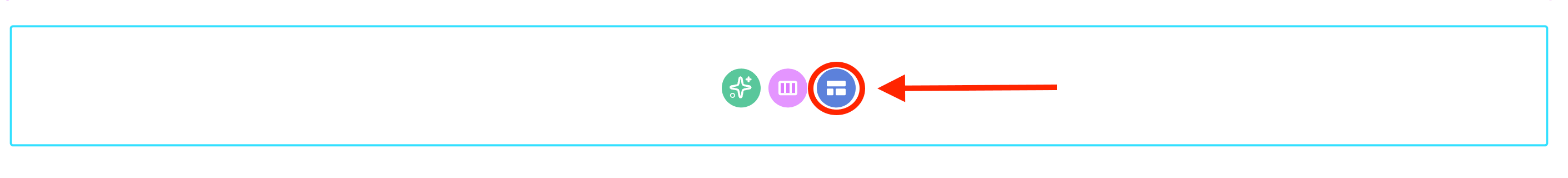 Opening the template catalog by clicking the template shortcut button