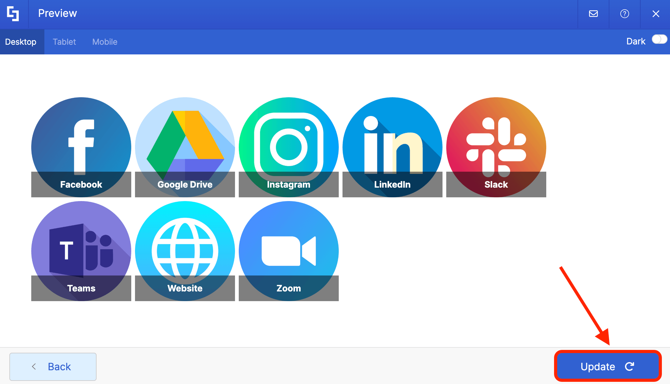 Updating all changes made to the design element