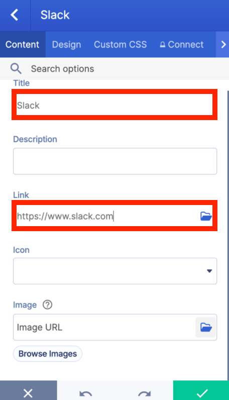 Inputting the details of each item