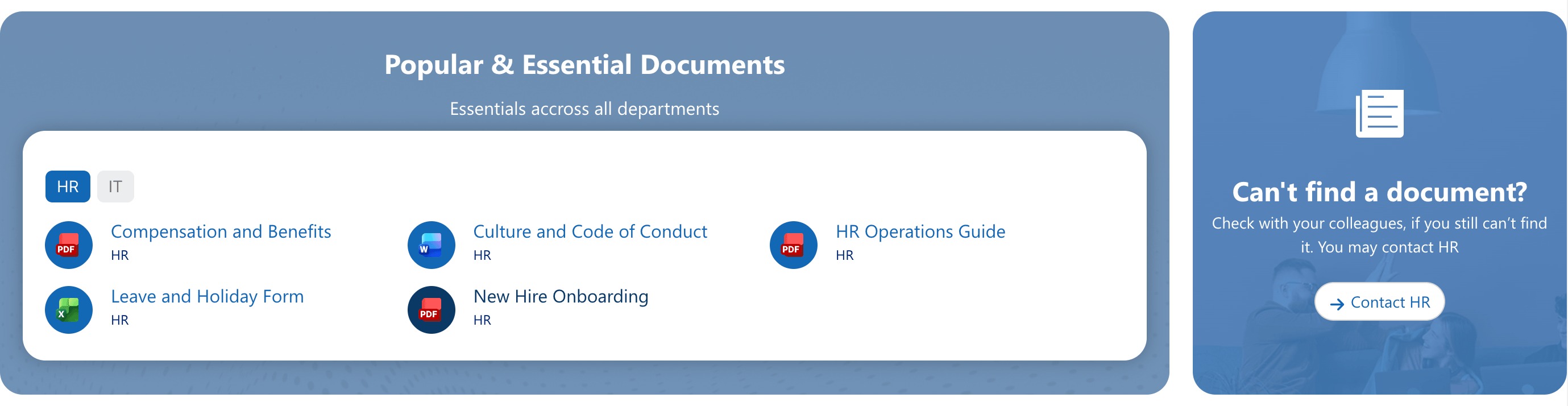 Finished document layout example used to showcase documents in SharePoint beautifully