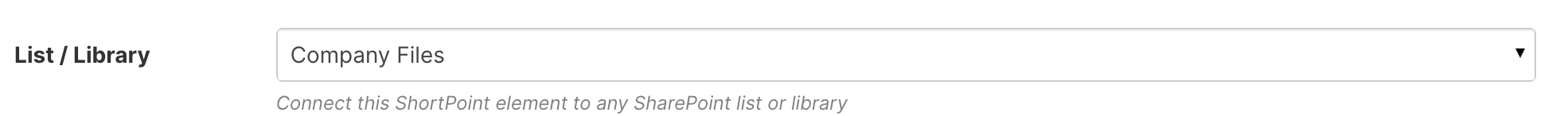 Choosing the library source from the list or library field