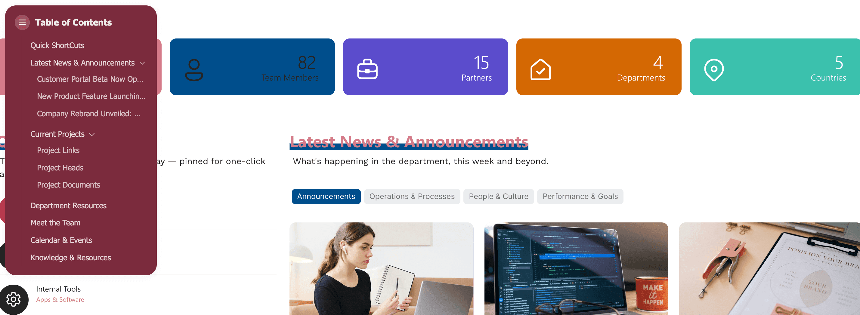 Displaying a sleek, simple text layout configuratin