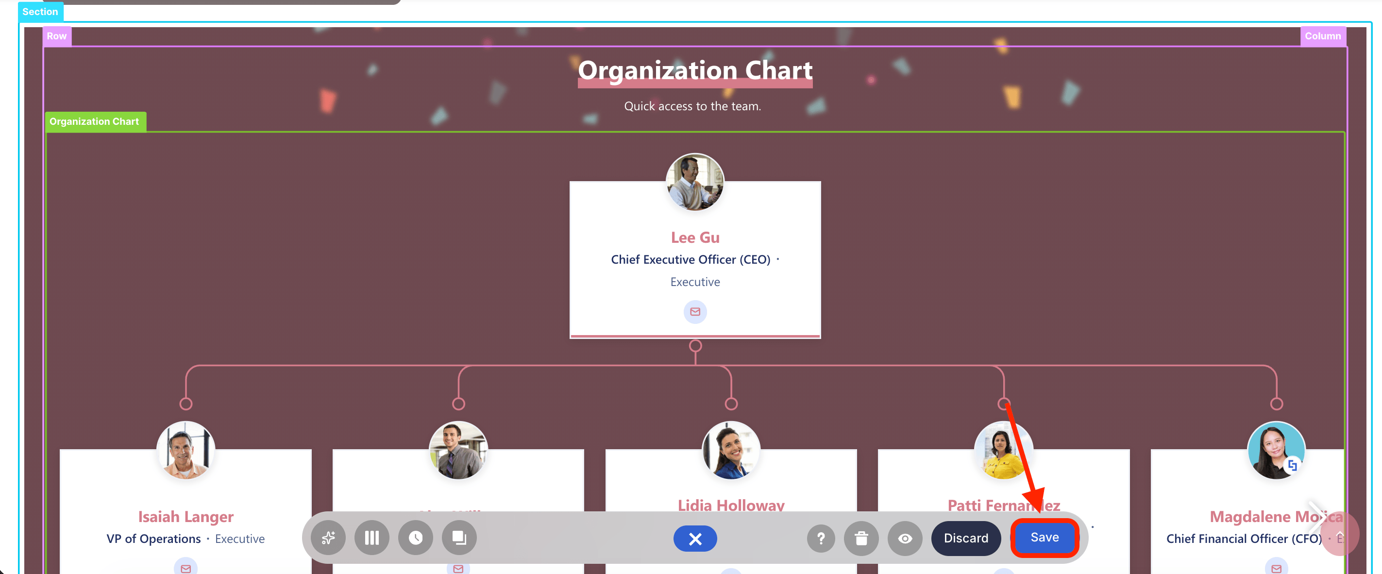 Saving the progress of all the changes made in Page Builder