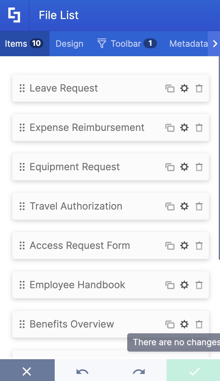 Open settings window containing default content