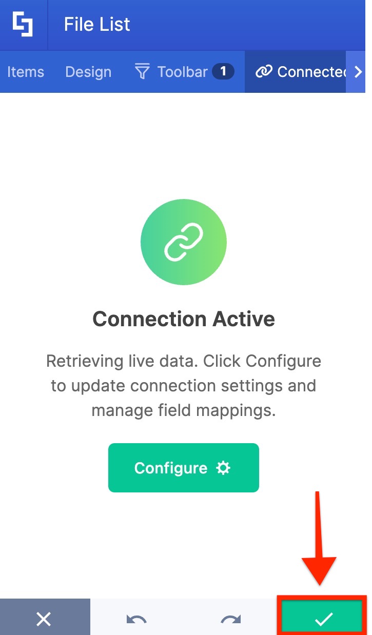 Apply changes green button active in the settings window