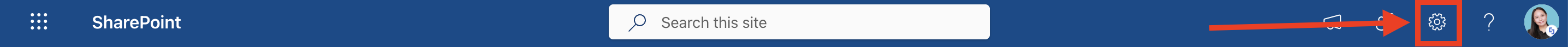 Screenshot 2026-10-12 at 11.17.09 AM.png Selecting the cogwheel icon to open the site settings