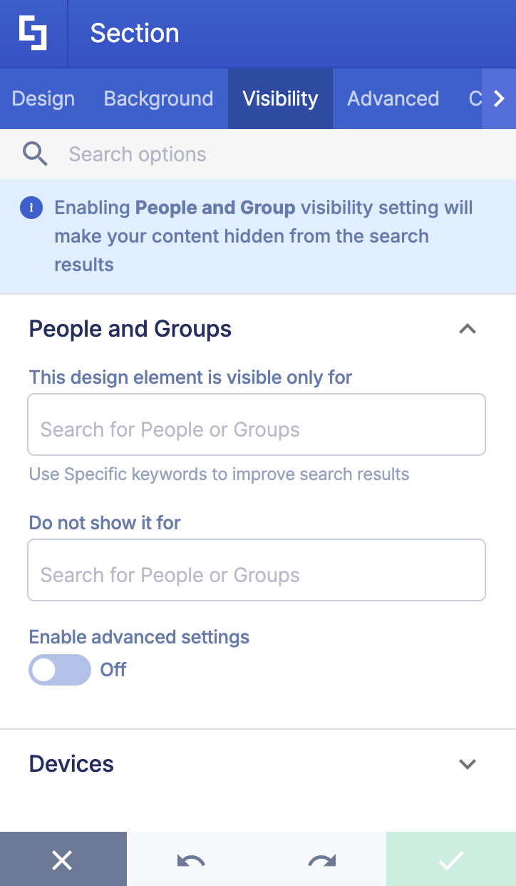 ShortPoint Visibility tab displaying the Configure button to manage access rules