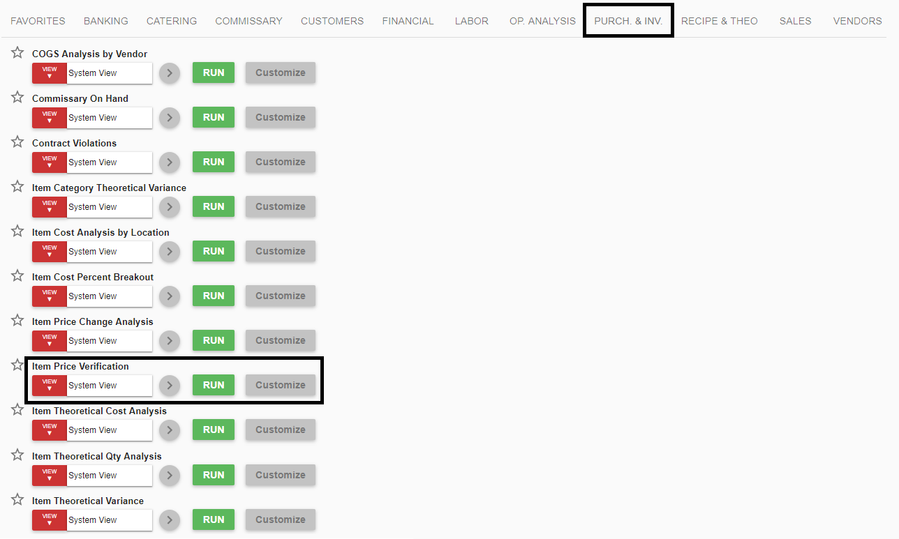 Item Price Verification : Support Center