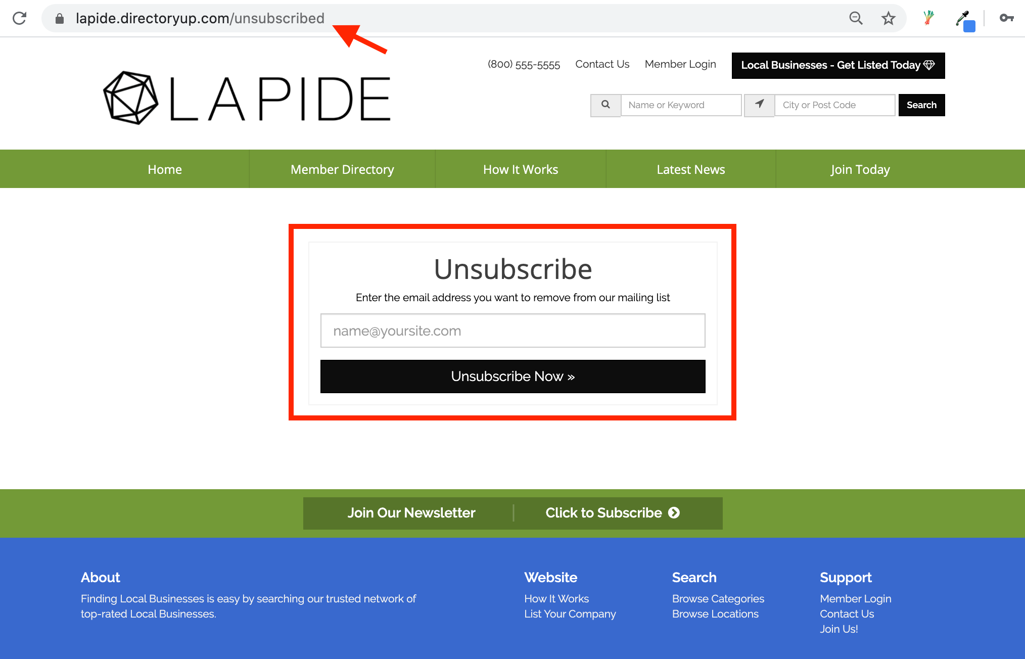 Brilliant Directories Unsubscribing From The Newsletter Brilliant Directories Documentation