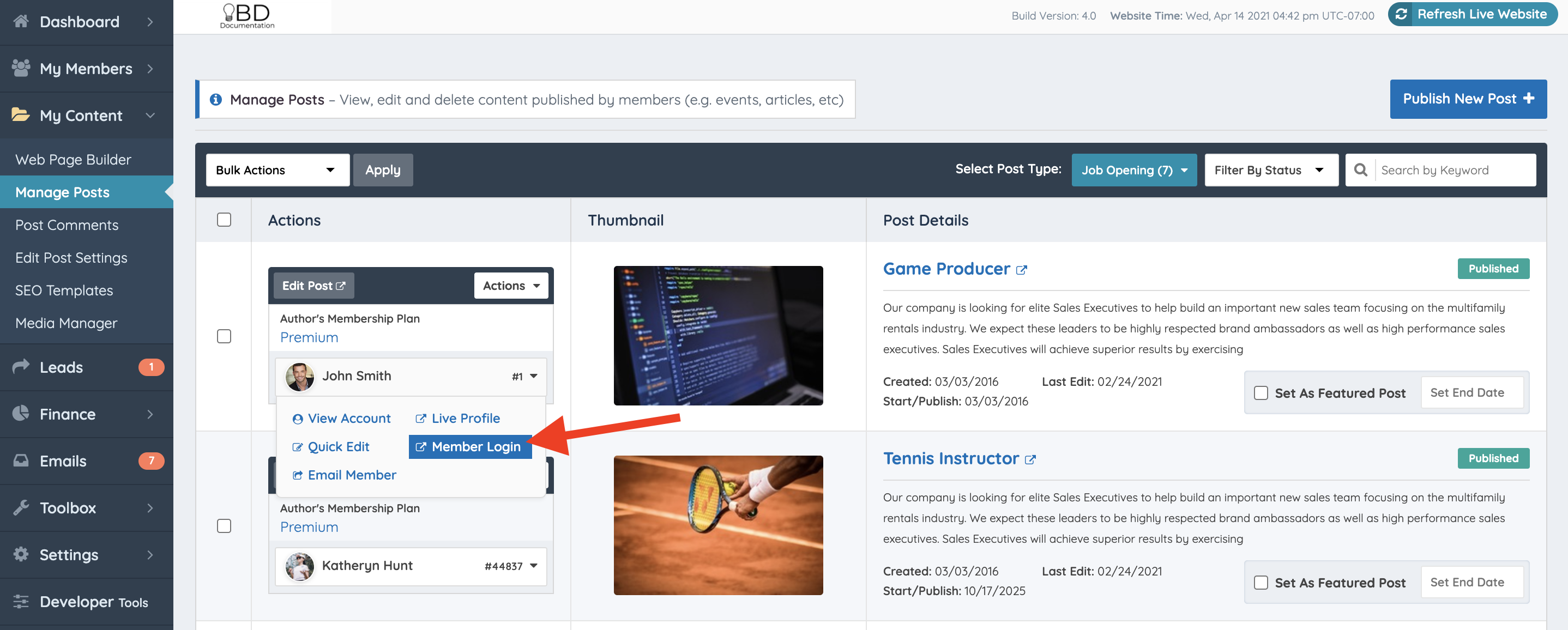 Brilliant Directories How to Login As Member Brilliant Directories Documentation
