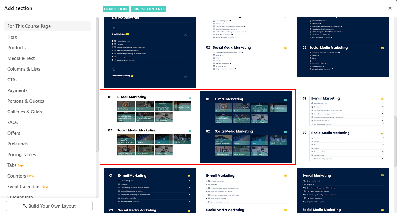 How to Customize the Course Layout Page - Course Contents Section ...