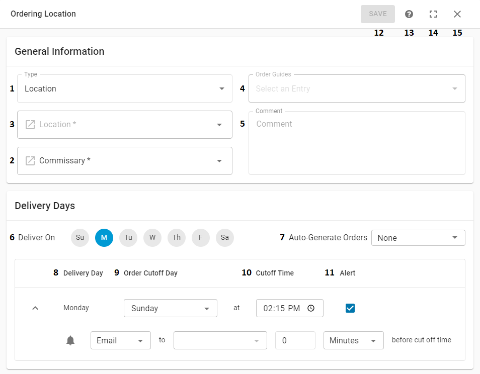 New Commissary Ordering Locations Support Center