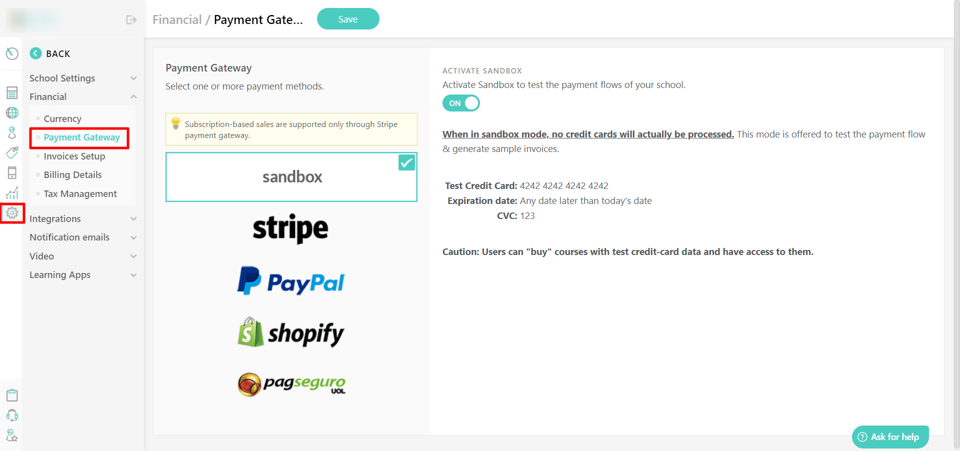 Payment Gateways : LearnWorlds Help Center