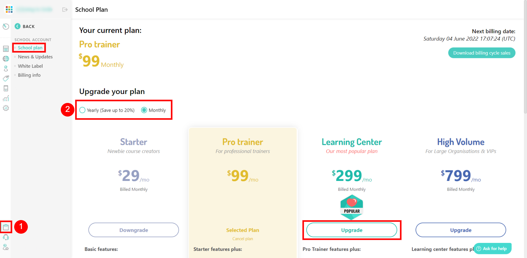 How to Activate/Upgrade your Learnworlds Account : LearnWorlds Help Center