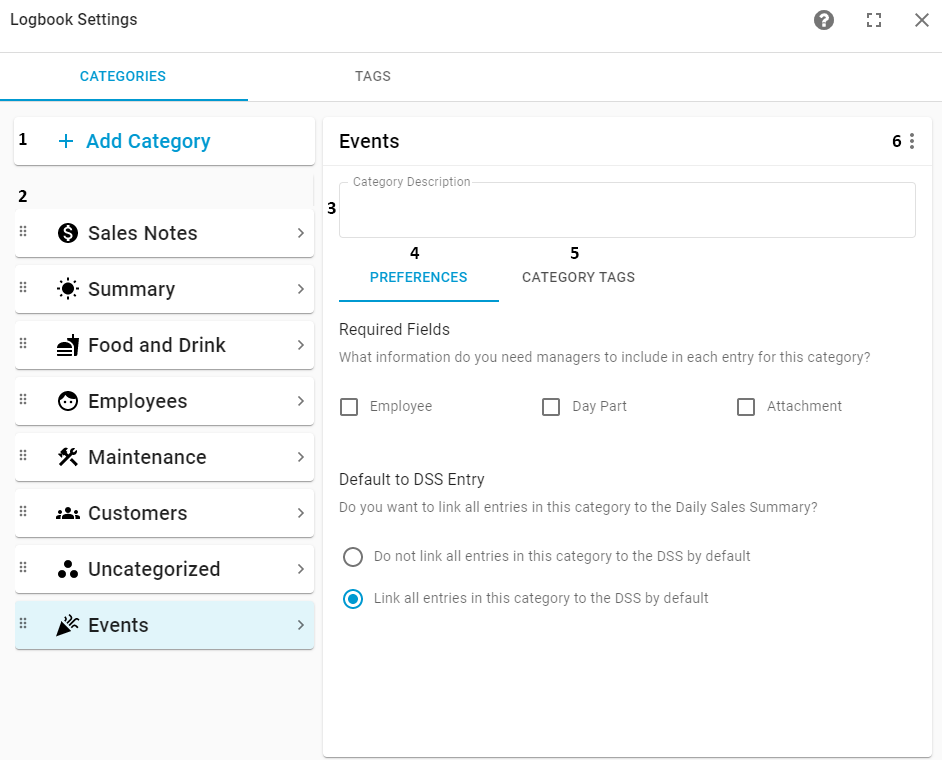 Logbook Logbook Settings Support Center