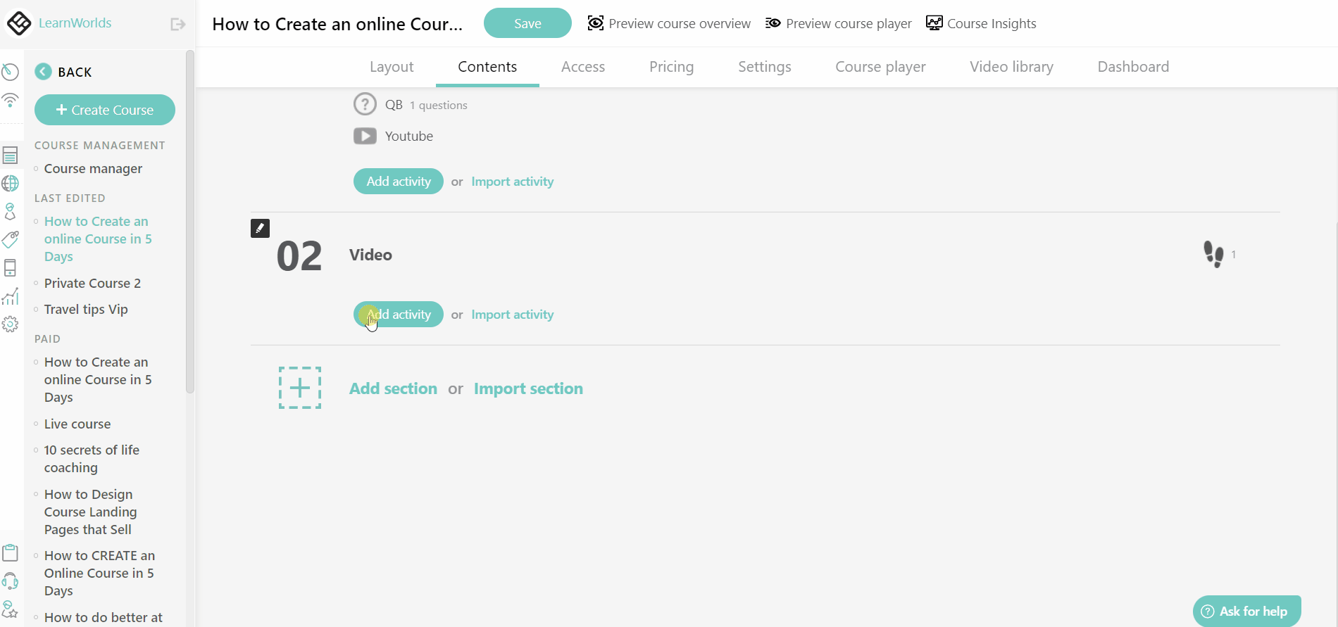 How To Create A Video Learning Activity Learnworlds Help Center