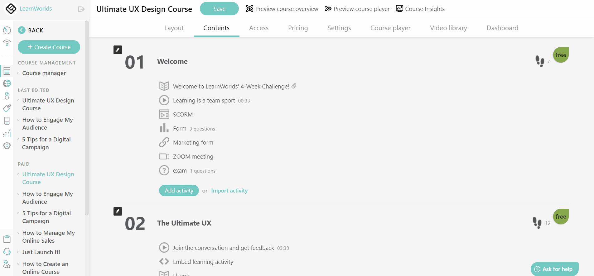 How to Create a SelfAssessment (NonGraded) LearnWorlds Help Center